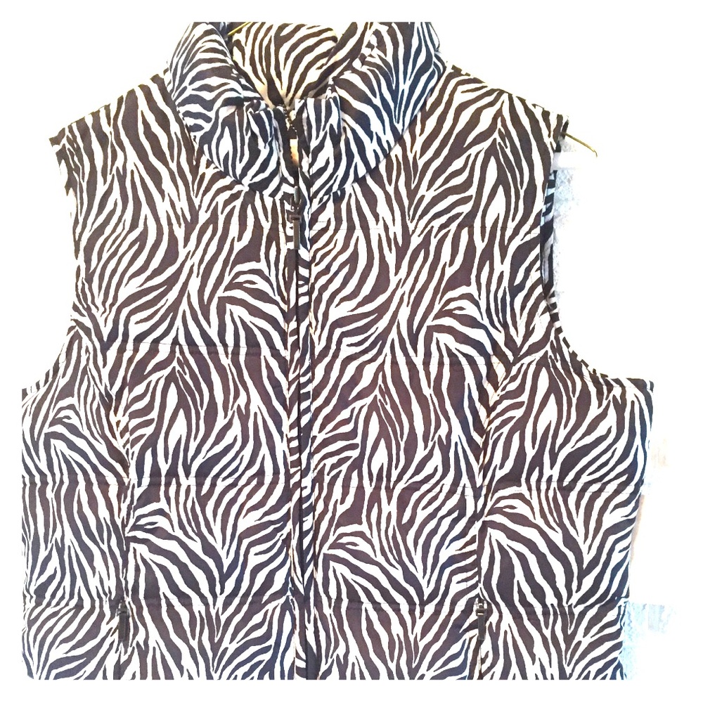 Charter Club Women’s Petite Zebra Print Vest